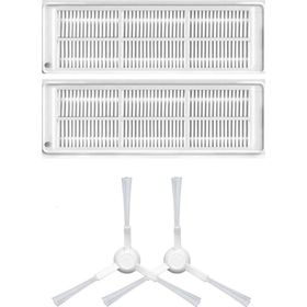 Robotyedek Xiaomi Mop Pro Styj02ym Beyaz Uyumlu 4 Parça Yedek Hepa Filtre ve Yan Fırça