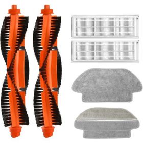 Robotyedek Xiaomi Mop Pro Styj02ym Beyaz Uyumlu 6 Parça Set Yedek Fırça Hepa Filtre Mop