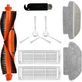 Robotyedek Xiaomi Mop Pro Styj02ym Beyaz Uyumlu 8 Parça Set Yedek Fırça Hepa Filtre Mop