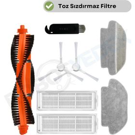 Robotyedek Xiaomi Mop Pro Styj02ym Beyaz Uyumlu 8 Parça Set Yedek Fırça Hepa Filtre Mop
