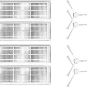 Robotyedek Xiaomi Mop Pro Styj02ym Beyaz Uyumlu 8 Parça Yedek Hepa Filtre ve Yan Fırça