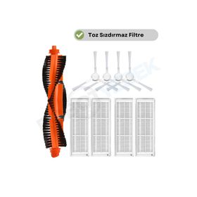 Robotyedek Xiaomi Mop Pro Styj02ym Beyaz Uyumlu 9 Parça Set Yedek Mopsuz Fırça Hepa Filtre Mop