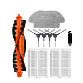 Robotyedek Xiaomi Mop Pro Styj02ym Siyah Uyumlu 11 Parça Set Yedek Fırça Hepa Filtre Mop