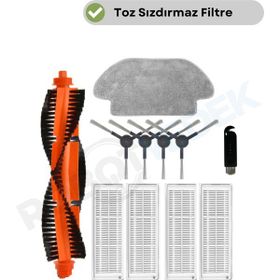 Robotyedek Xiaomi Mop Pro Styj02ym Siyah Uyumlu 11 Parça Set Yedek Fırça Hepa Filtre Mop