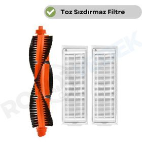 Robotyedek Xiaomi Mop Pro Styj02ym Siyah Uyumlu 3 Parça Yedek Ana Fırça ve Hepa Filtre