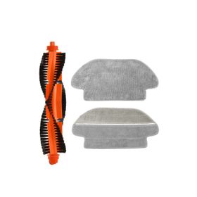 Robotyedek Xiaomi Mop Pro Styj02ym Siyah Uyumlu 3 Parça Yedek Ana Fırça ve Mop