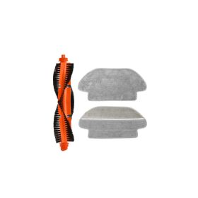 Robotyedek Xiaomi Mop Pro Styj02ym Siyah Uyumlu 3 Parça Yedek Ana Fırça ve Mop