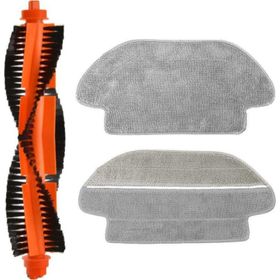 Robotyedek Xiaomi Mop Pro Styj02ym Siyah Uyumlu 3 Parça Yedek Ana Fırça ve Mop