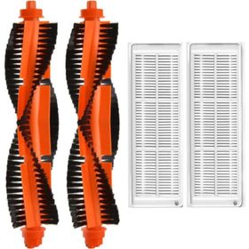 Robotyedek Xiaomi Mop Pro Styj02ym Siyah Uyumlu 4 Parça Yedek Ana Fırça ve Hepa Filtre
