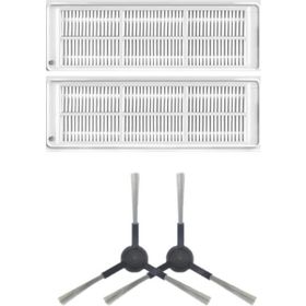 Robotyedek Xiaomi Mop Pro Styj02ym Siyah Uyumlu 4 Parça Yedek Hepa Filtre ve Yan Fırça