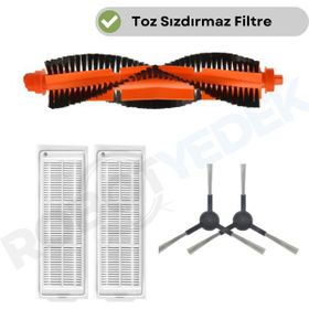 Robotyedek Xiaomi Mop Pro Styj02ym Siyah Uyumlu 5 Parça Set Yedek Mopsuz Fırça Hepa Filtre