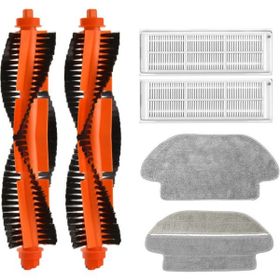 Robotyedek Xiaomi Mop Pro Styj02ym Siyah Uyumlu 6 Parça Set Yedek Fırça Hepa Filtre Mop
