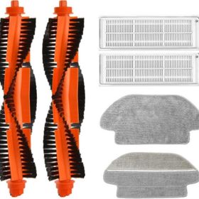 Robotyedek Xiaomi Mop Pro Styj02ym Siyah Uyumlu 6 Parça Set Yedek Fırça Hepa Filtre Mop