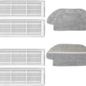 Robotyedek Xiaomi Mop Pro Styj02ym Siyah Uyumlu 6 Parça Yedek Hepa Filtre ve Mop