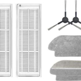 Robotyedek Xiaomi Mop Pro Styj02ym Siyah Uyumlu 6 Parça Yedek Hepa Filtre Yan Fırça Mop