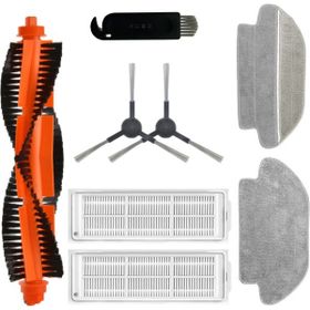 Robotyedek Xiaomi Mop Pro Styj02ym Siyah Uyumlu 8 Parça Set Yedek Fırça Hepa Filtre Mop