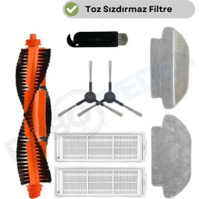 Robotyedek Xiaomi Mop Pro Styj02ym Siyah Uyumlu 8 Parça Set Yedek Fırça Hepa Filtre Mop