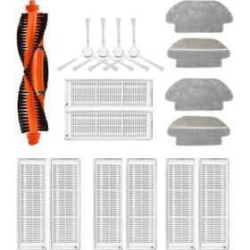 Robotyedek Xiaomi Mop ProStyj02ym Beyaz Uyumlu 17 Parça Set Yedek Fırça Hepa Filtre Mop