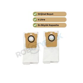 Robotyedek Xiaomi Vacuum Mop 2 Ultra Uyumlu 2 Adet Toz Torbası