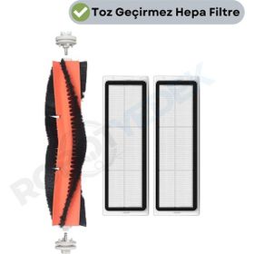Robotyedek Xiaomi Vacuum Mop 2 Ultra Uyumlu 3 Parça Yedek Ana Fırça ve Hepa Filtre