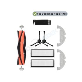 Robotyedek Xiaomi Vacuum Mop 2 Ultra Uyumlu 8 Parça Yedek Fırça Filtre Mop