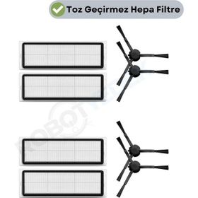 Robotyedek Xiaomi Vacuum Mop 2 Ultra Uyumlu 8 Parça Yedek Hepa Filtre ve Yan Fırça
