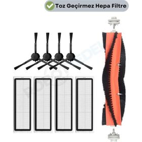 Robotyedek Xiaomi Vacuum Mop 2 Ultra Uyumlu 9 Parça Yedek Mopsuz Fırça Filtre
