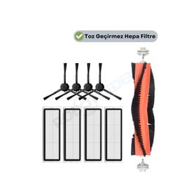 Robotyedek Xiaomi Vacuum Mop 2 Ultra Uyumlu 9 Parça Yedek Mopsuz Fırça Filtre