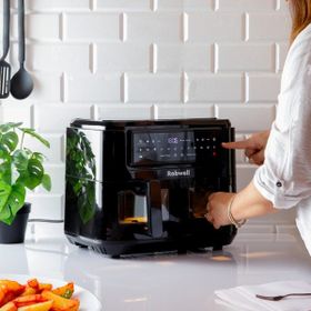Robx Robwell SE12 2in1 4.5+4.5 9 lt Siyah Airfryer