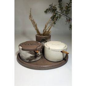 RocArt Home Beton Celery Kaşıklı Tuzluk