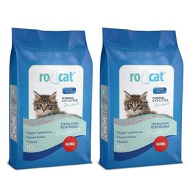 RoCat 2x10 L Parfümsüz Beyaz Bentonit Kedi Kumu