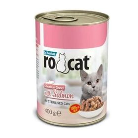 Rocat 6x400 gr Somonlu Yetişkin Kedi Konservesi