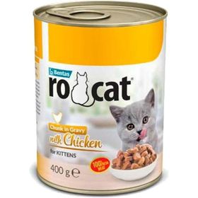 Rocat Kitten Tavuklu 400 gr Yavru Kedi Konservesi