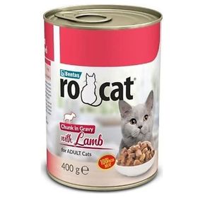 Rocat Kuzulu Yetişkin Parça etli 400 gr Kedi Konserve