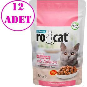 Rocat Somonlu 12x85 gr Yaş Kedi Maması