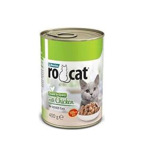 Rocat Tavuklu Yetişkin Etli 400 gr Kedi Konservesi