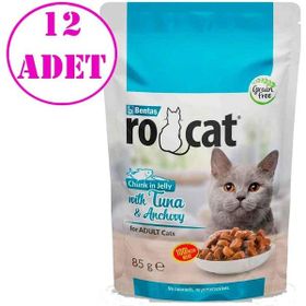 Rocat Ton Balıklı Hamsili 12x85 gr Yaş Kedi Maması