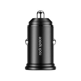 Rock C304 24W 4.8A Çift USB Siyah Space Hızlı Araç Şarj Cihazı