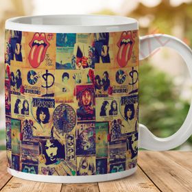 Rock Gurupları Baskılı Kupa