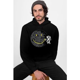 Rock & Roll 1K4FM226AS Grafitici Astronot Siyah Erkek T-shirt