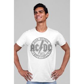 Rock & Roll 1M0KM387AB Beyaz Dairede Acdc Erkek T-shirt