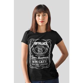 Rock & Roll 1M1BW091AS Metallica Jack Logo Siyah Kısa Kollu Kadın T-Shirt
