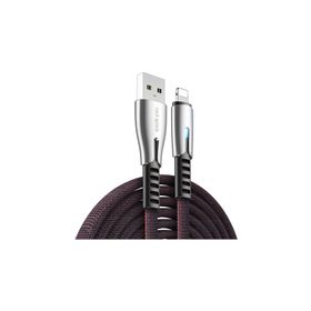 Rock Space M2 ZN-Alloy 120 cm Lightning Siyah Hızlı Şarj ve Data Kablosu