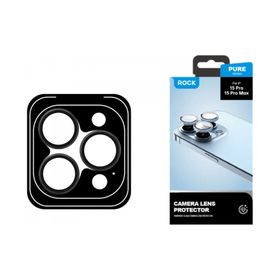 Rock Space Pure Serisi 15 Pro / 15 Pro Max 0.33 mm Temperli Cam Kamera ve Lens Koruyucu