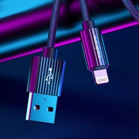 Rock Space R11 1 mt 2.4A Siyah Lightning Şarj ve Data Aktarım Kablosu