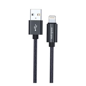 Rock Space R11 1 mt 2.4A Siyah Lightning Şarj ve Data Aktarım Kablosu