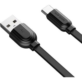 Rock Space S5 1 m 3A Type-C Siyah Şarj ve Data Aktarım Kablosu