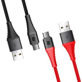 Rock Space Z9 120 cm 2A Hi-Tensile Kırmızı Micro USB Şarj ve Data Aktarım Kablosu