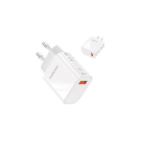 Rock T48 Space Single 18 W Qc 3.0 Beyaz Mini Seyahat Şarj Cihazı