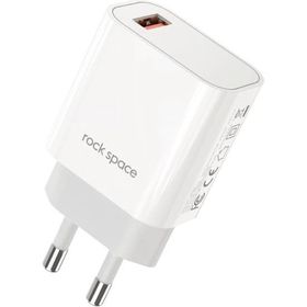 Rock T48 Space Single 18 W Qc 3.0 Beyaz Mini Seyahat Şarj Cihazı